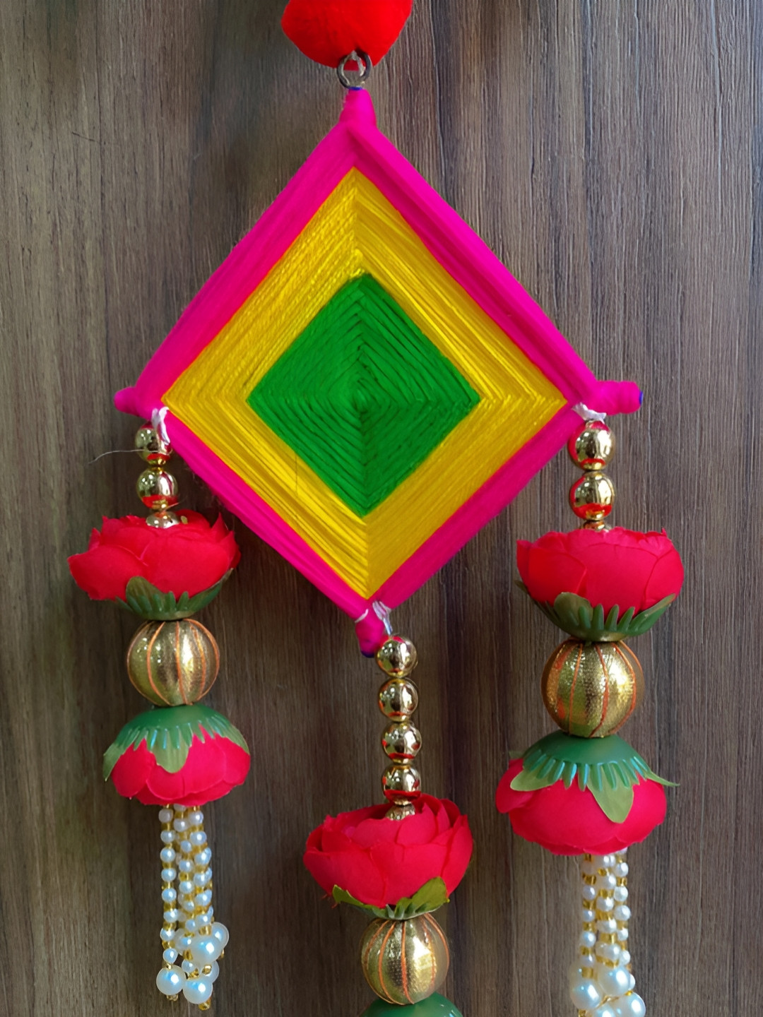 Sellplus KITE Toran Fabric Ethnic Motifs Hanging Hall 2Pcs Wall Hangings-36In