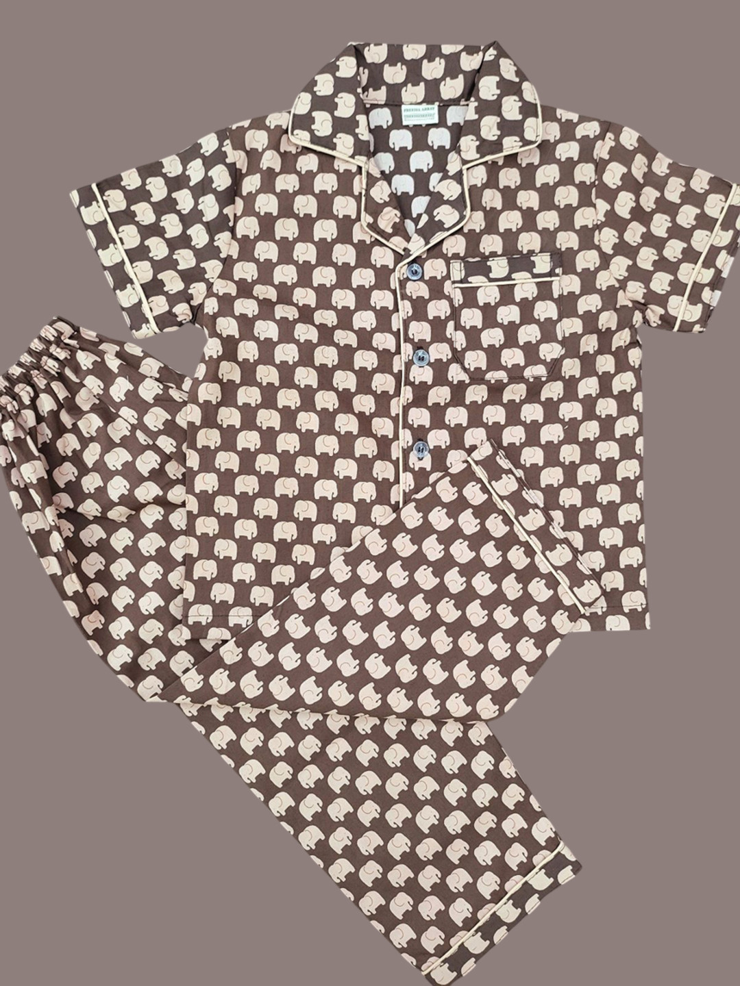 Freesia Array Kids Unisex Animal Printed Shirt & Pyjamas Night suit