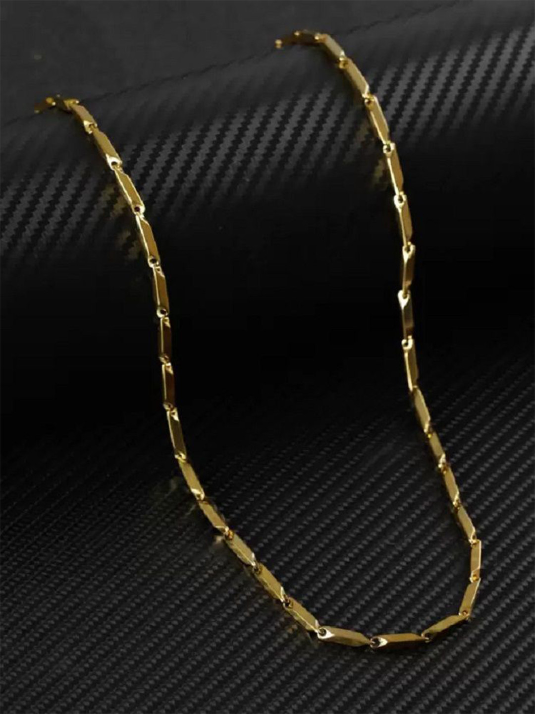 The Roadster Lifestyle Co. Men Gold-Plated Bar Link Chain