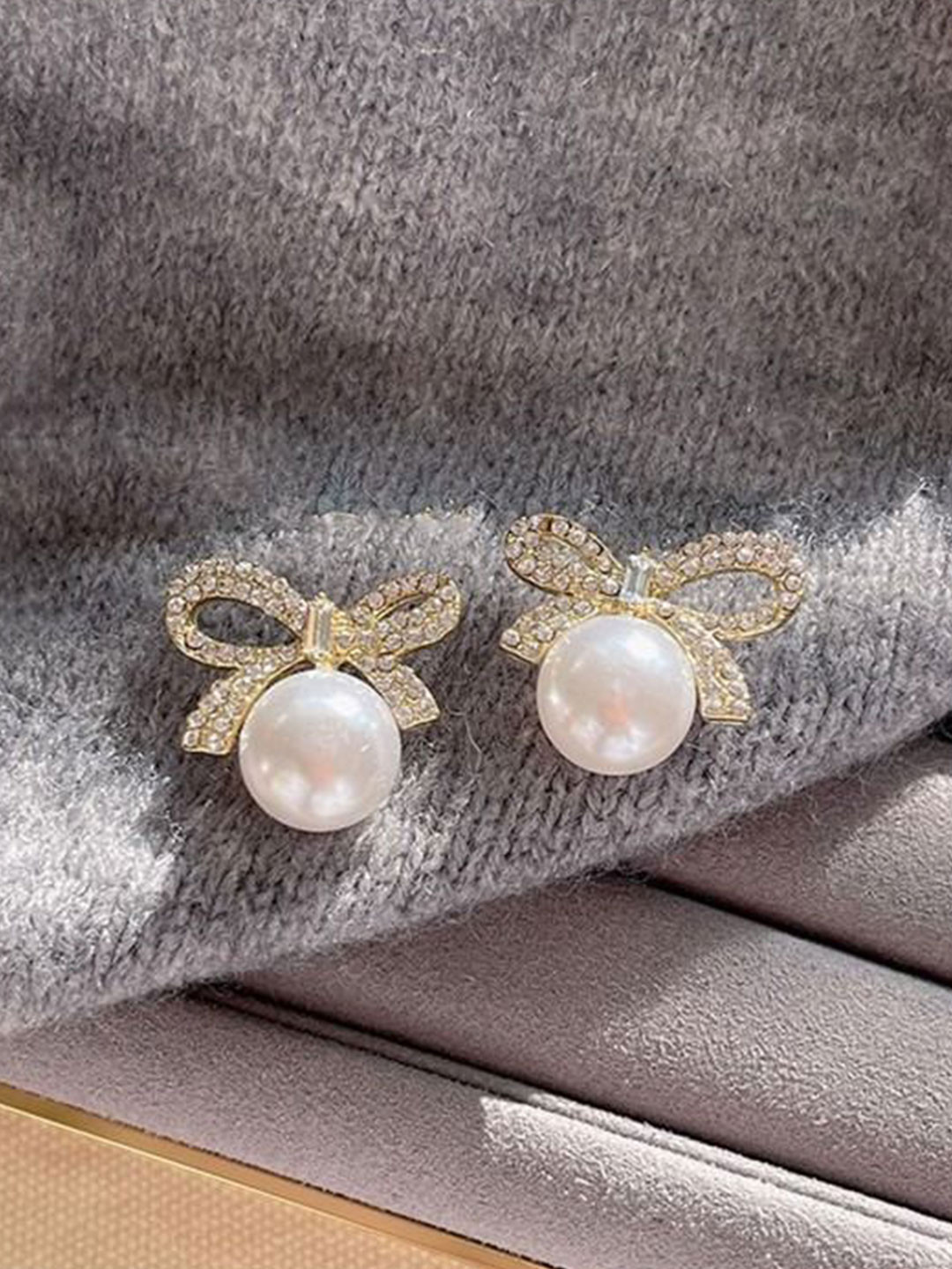 AGARWALPRODUCT Gold-Plated Artificial Studded And Perals Beaded Quirky Drop Earrings