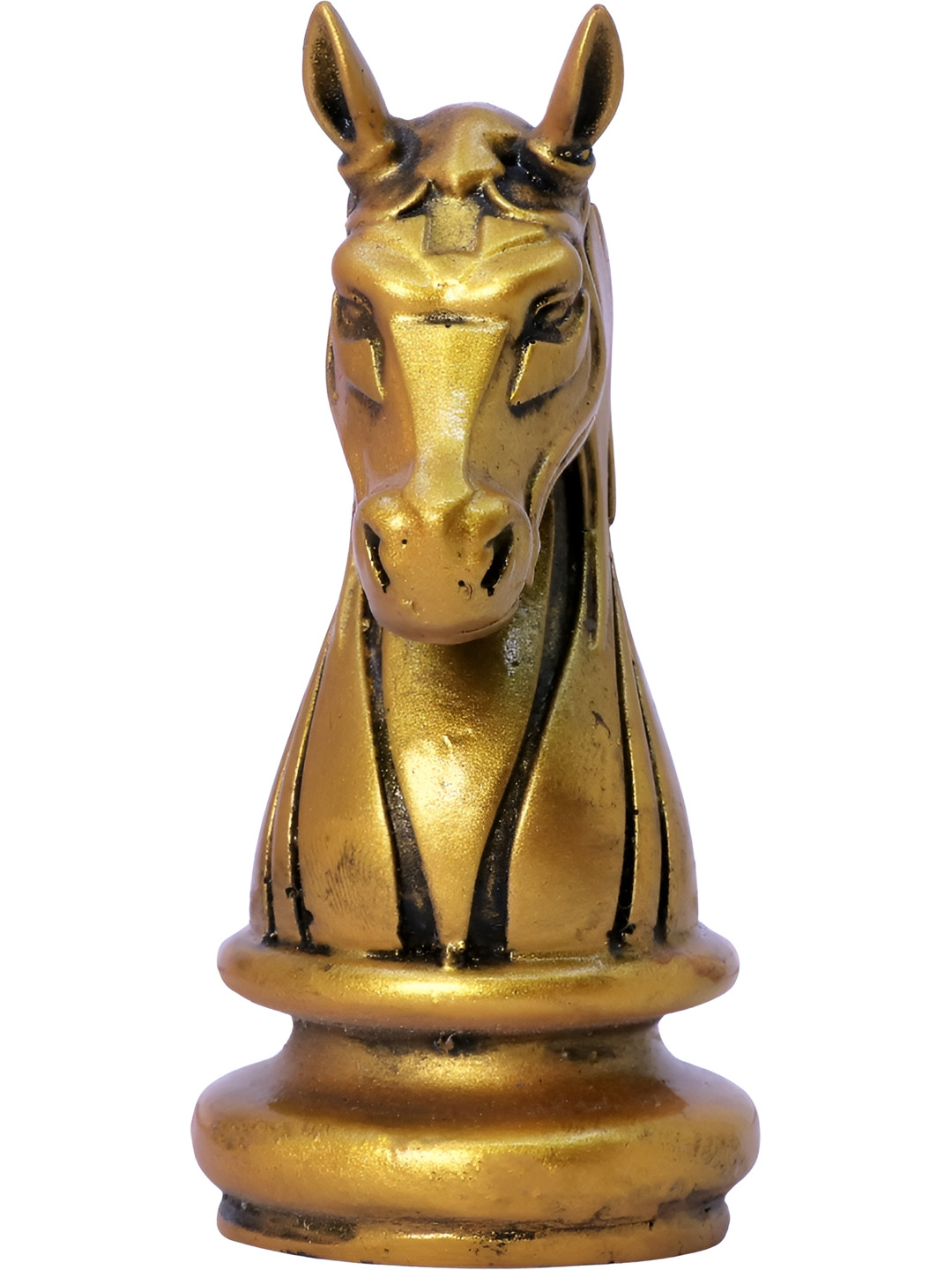 Aura Horse Gold Polyresin Natural Living Room Small Showpiece -