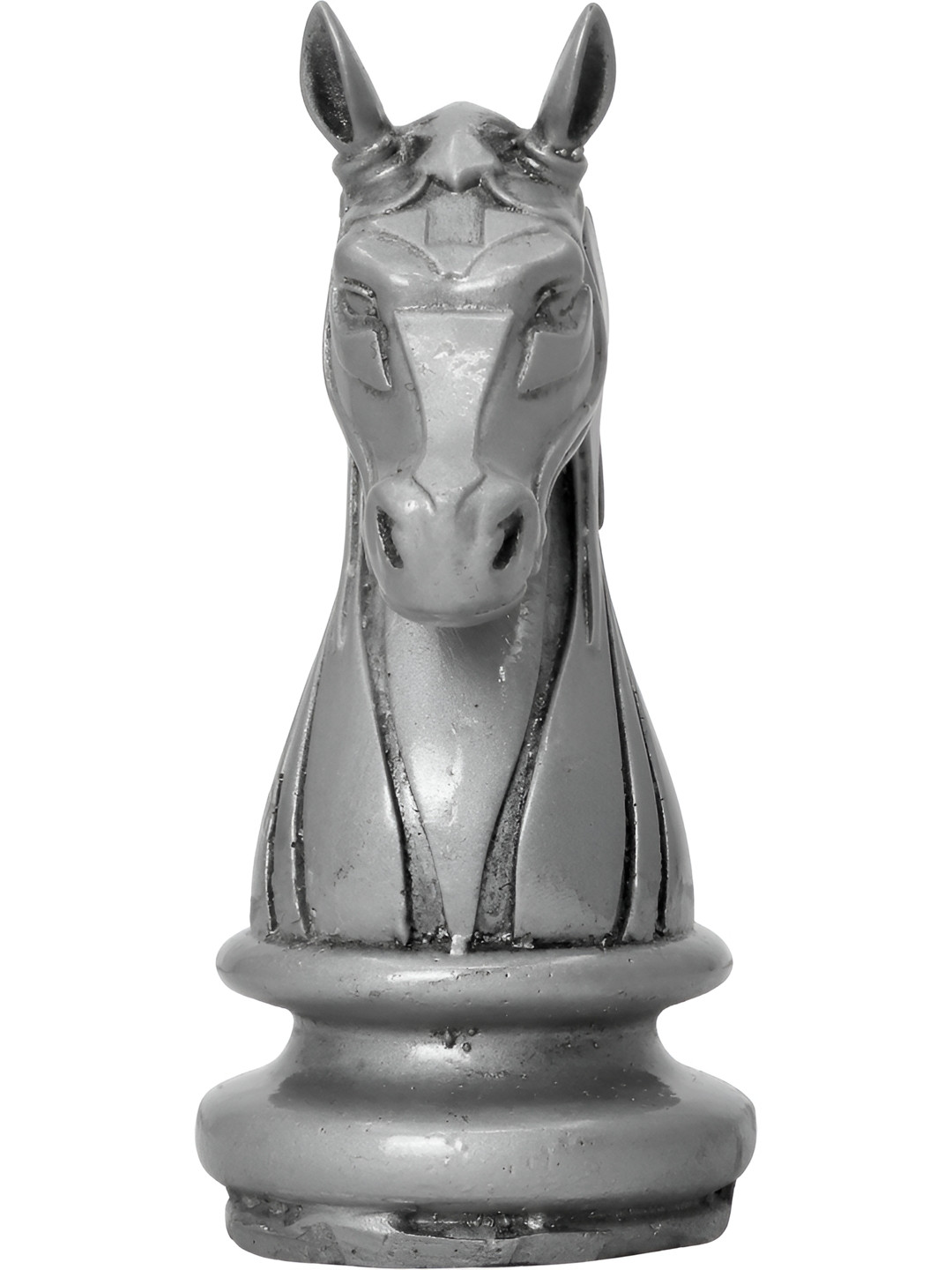 Aura Horse Silver Polyresin Glossy Living Room Small Showpiece -