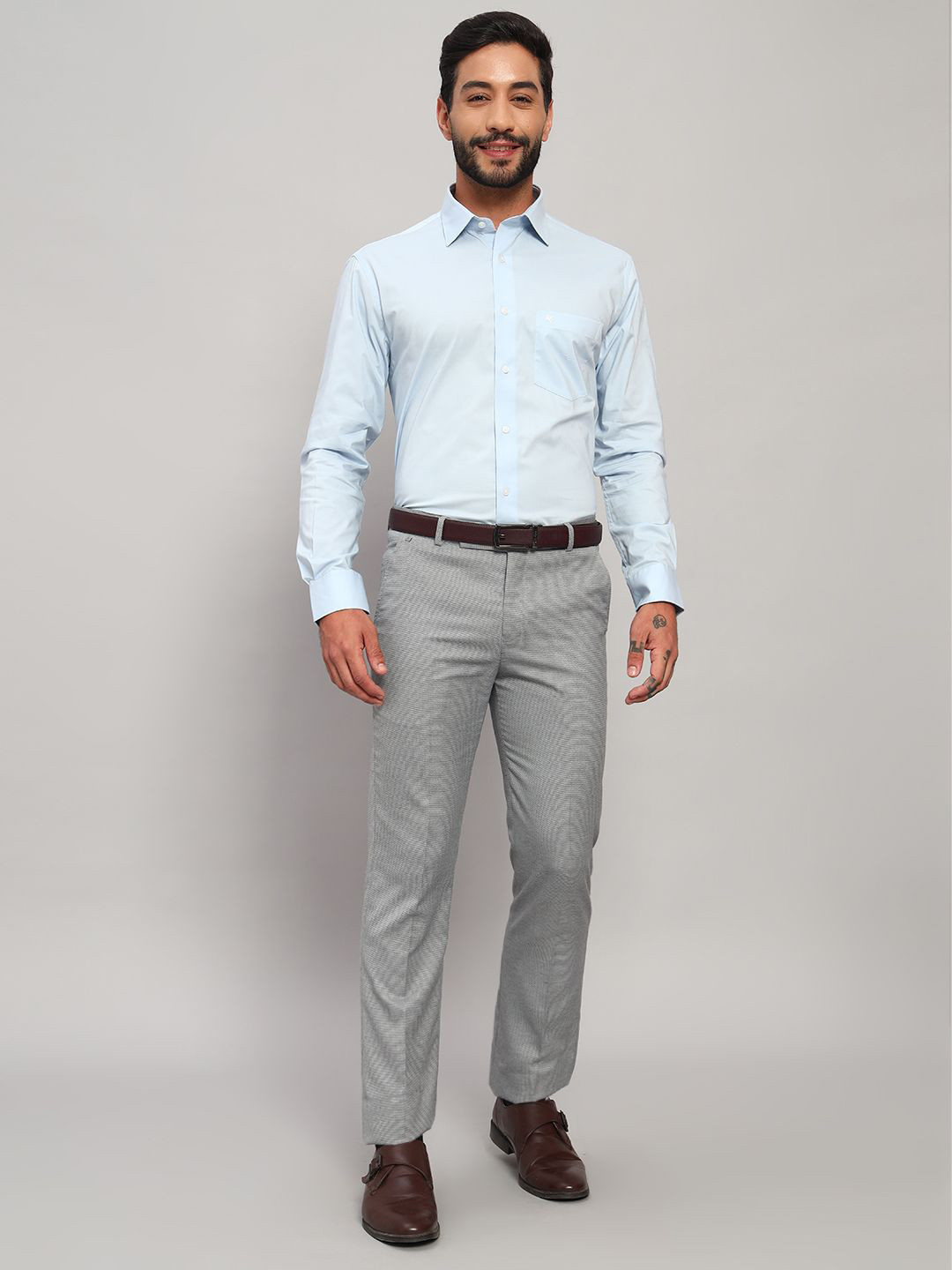 Cantabil Men Spread Coller Slim Fit Shirt