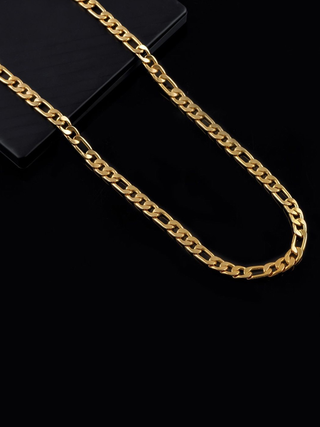 The Roadster Lifestyle Co. Men Gold-Plated Figaro Link Chain
