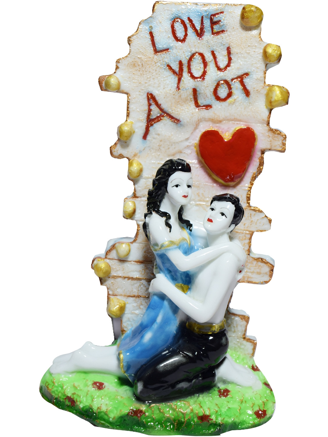 Aura White Polyresin Matte Home Office Small Showpiece - 10.2 Inches