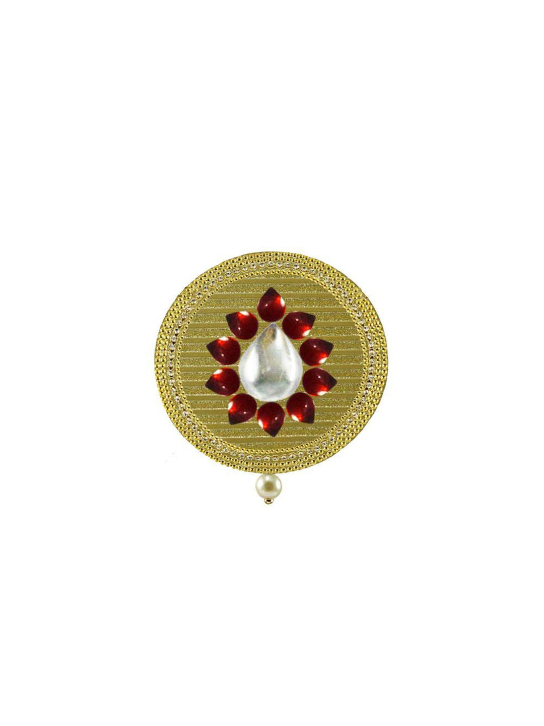Vidhya Kangan Multicoloured Brass Brooch