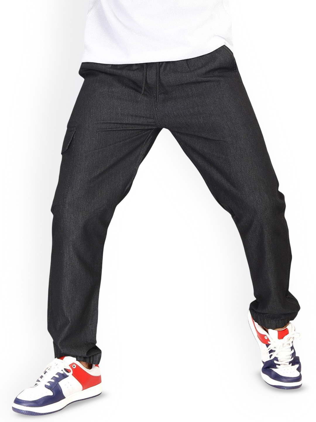 UNOseven Boys Smart Tapered Fit Denim Cargo Joggers