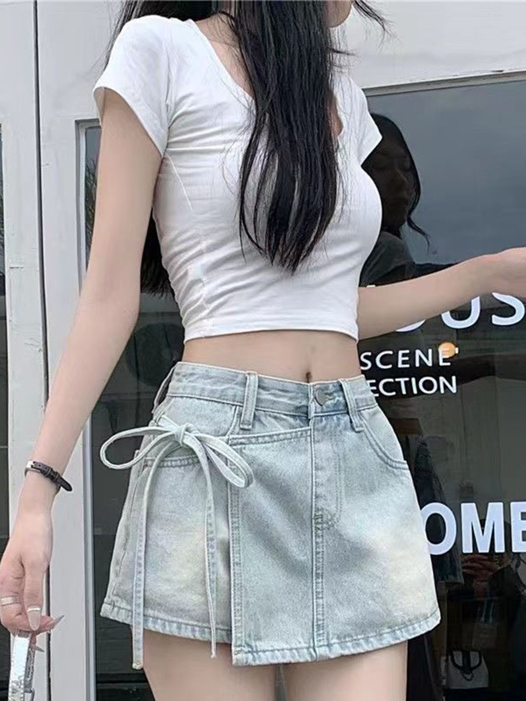 StyleCast Cotton Skorts Mini Skirts