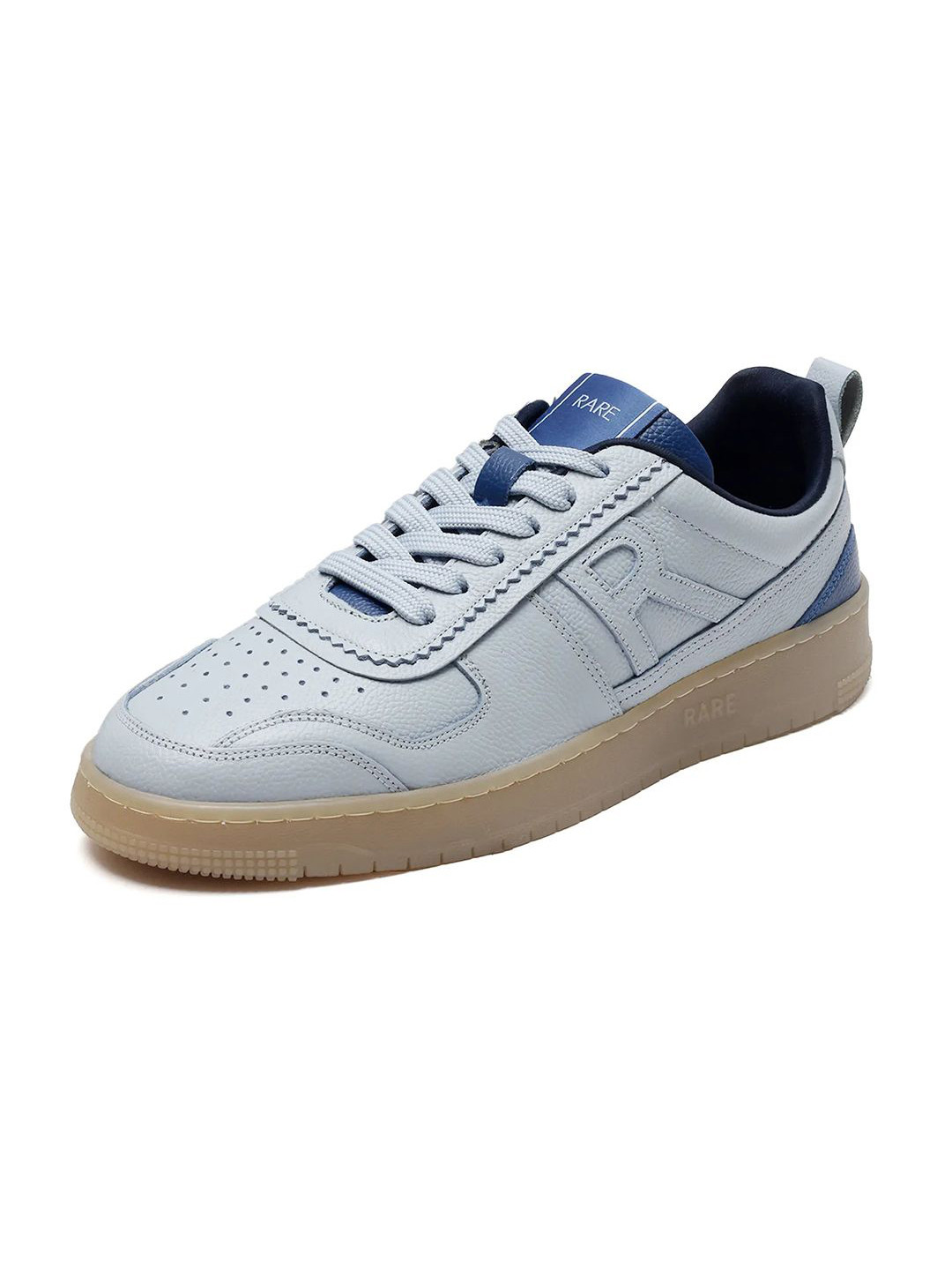 RARE RABBIT Men Nigel Primary Ice Blue Leather Sneakers