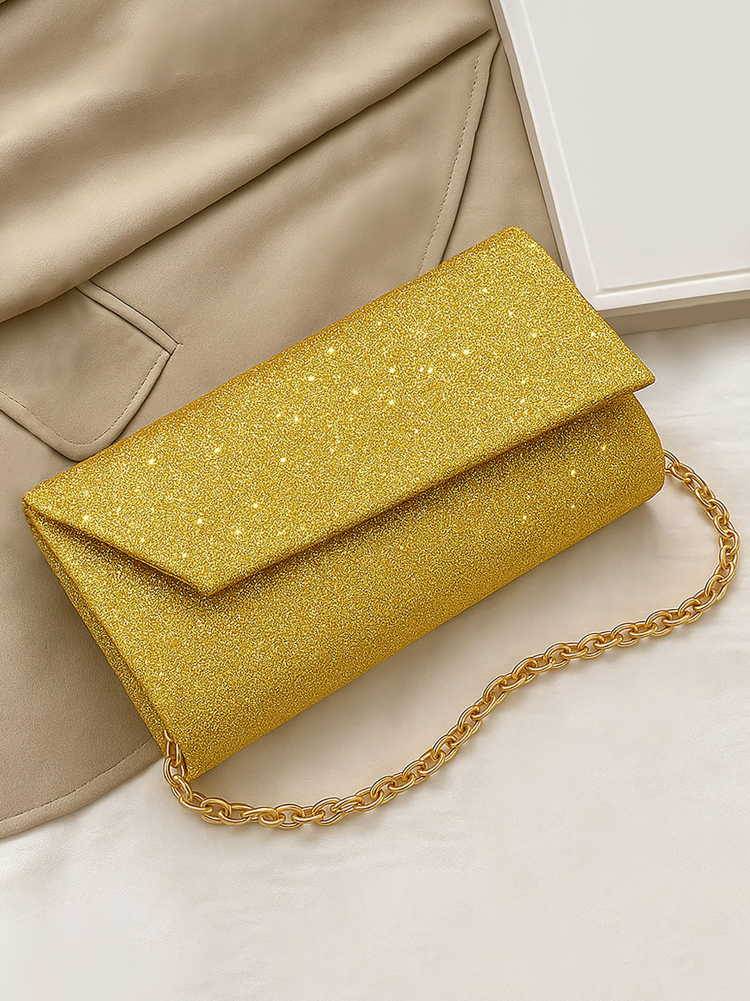 Vritraz Embellished Envelope Clutch