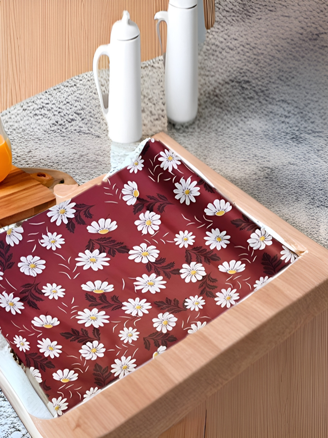 Aura Red Water Resistant Shelf Liner Organisers