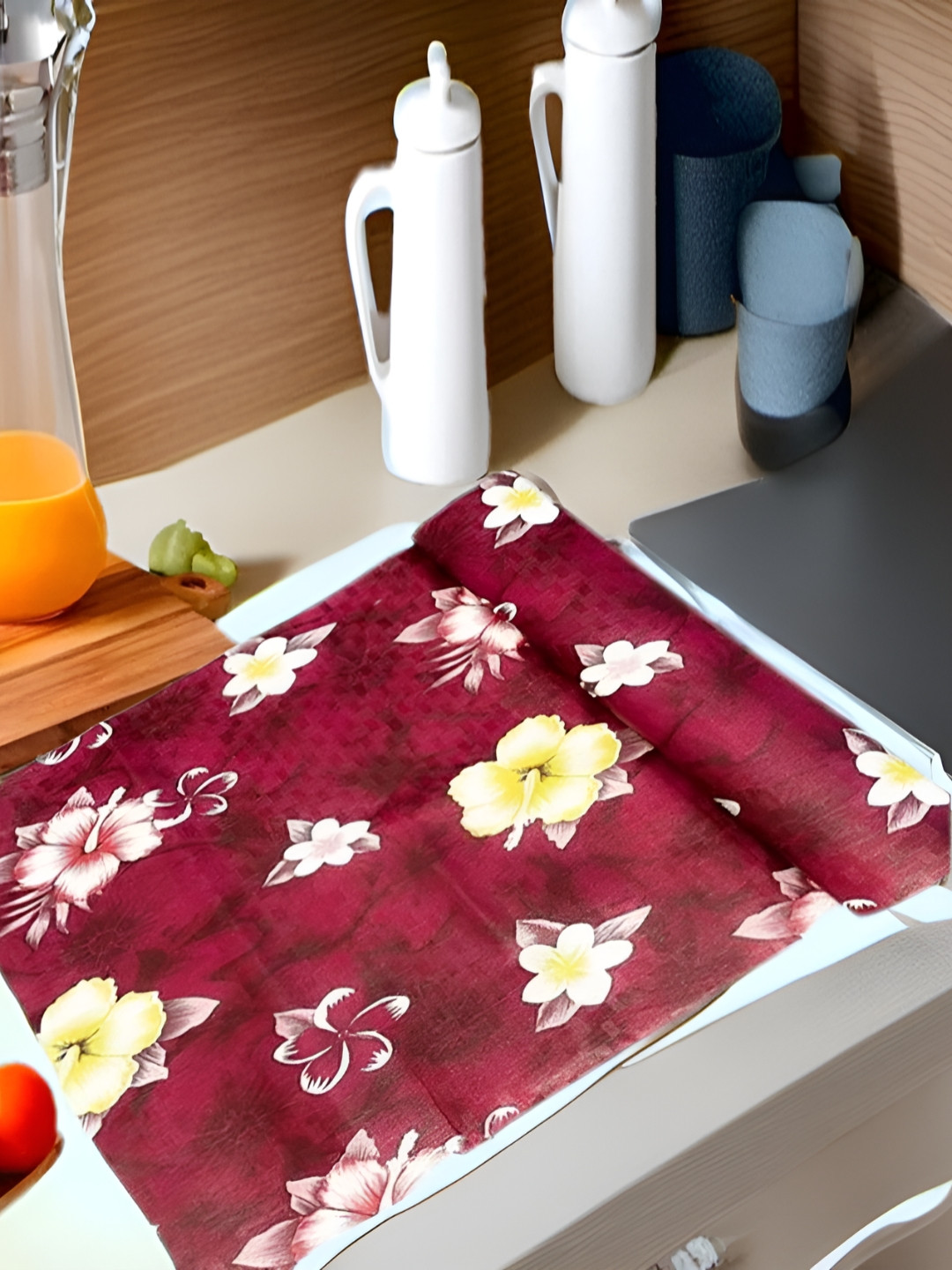 Aura Red & Yellow Water Resistant Shelf Liner Organisers