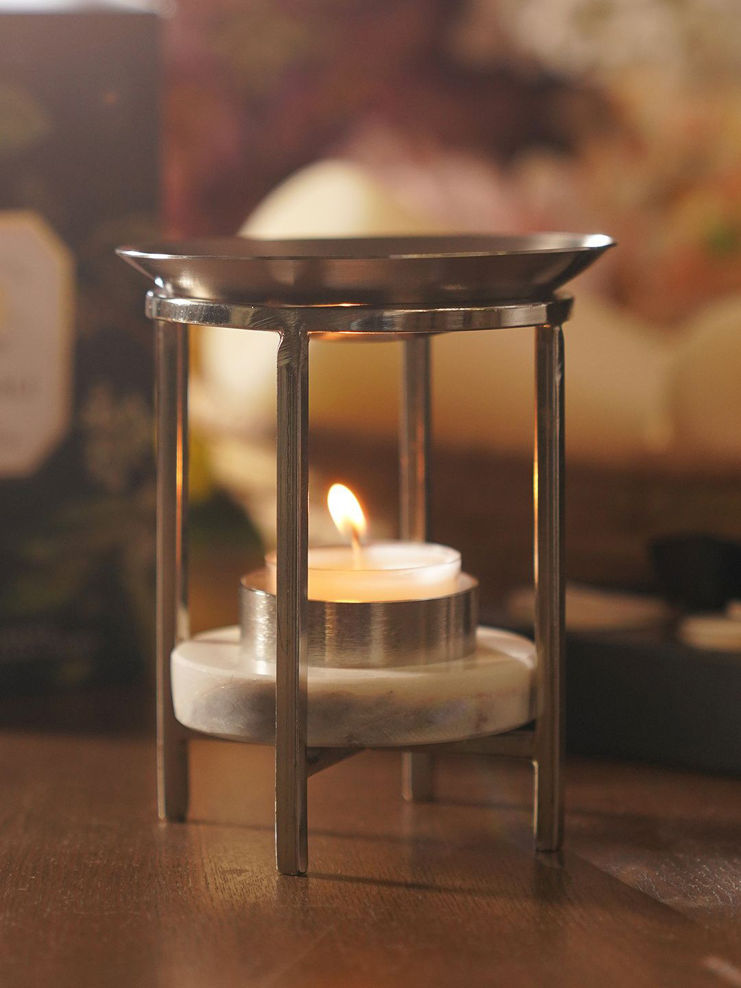 Pure Home and Living Silver Toned Aroma Oil Diffuser