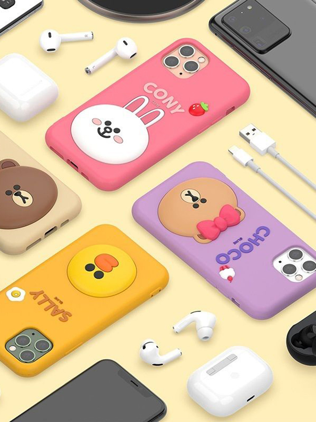 CASE CREATION iPhone 16 Pro 3D Line Friends Choco Cartoon Bumper Case