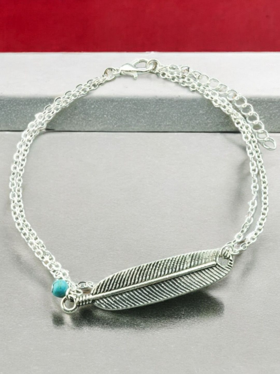 Sangria Leaf Boho Anklet