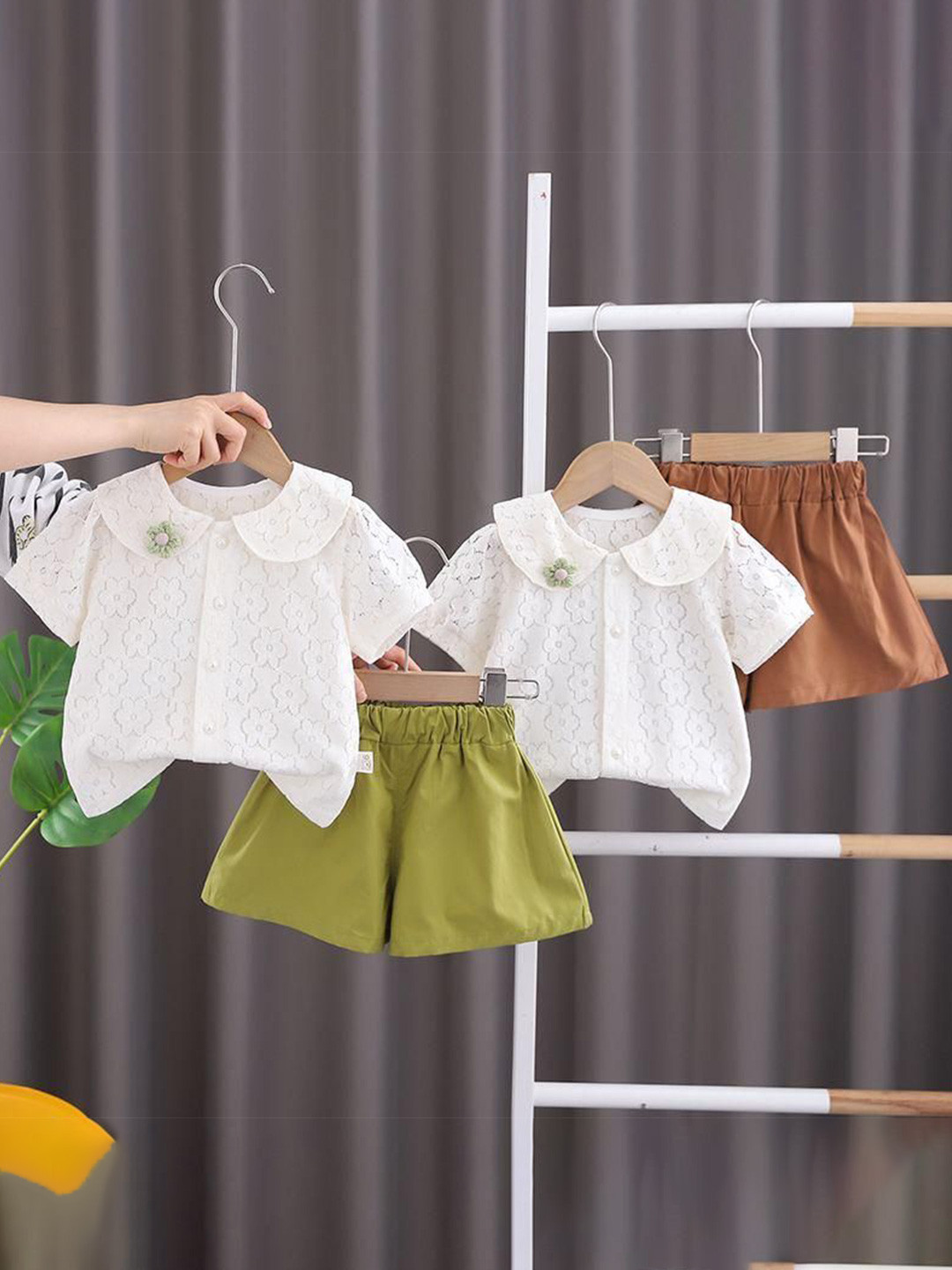 POP STREET KIDS Girls Solid Top with Shorts
