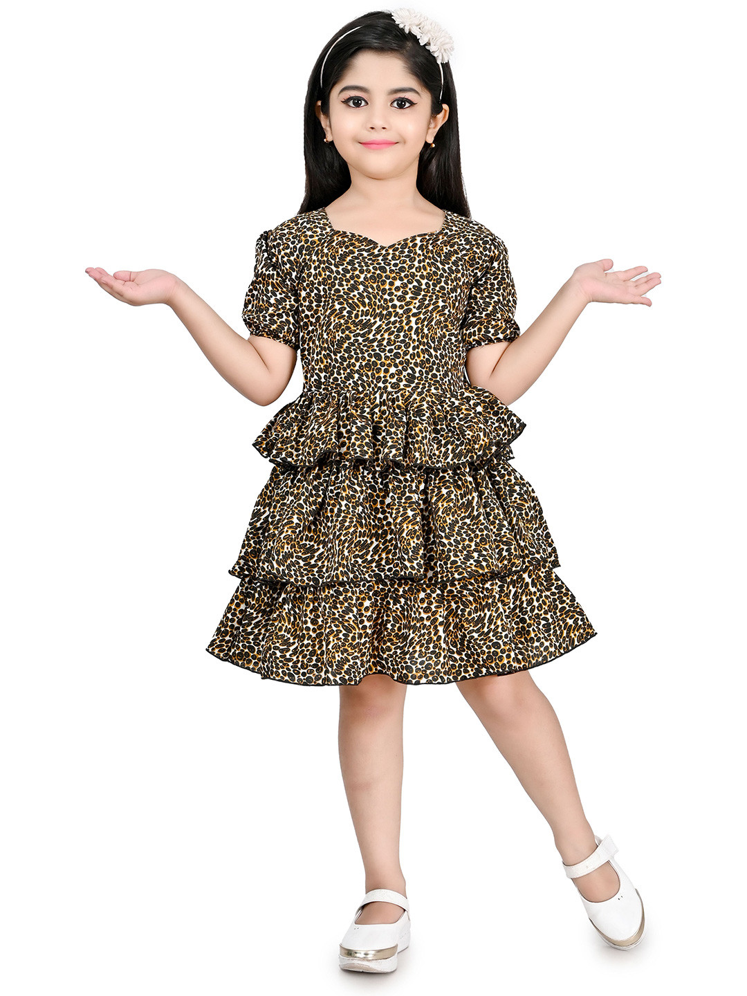 FASSY Animal Print A-Line Dress