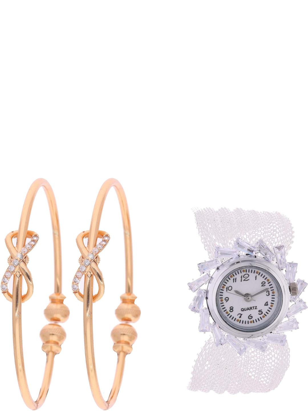 Anouk Gold-Plated Bangle & Bracelet Set