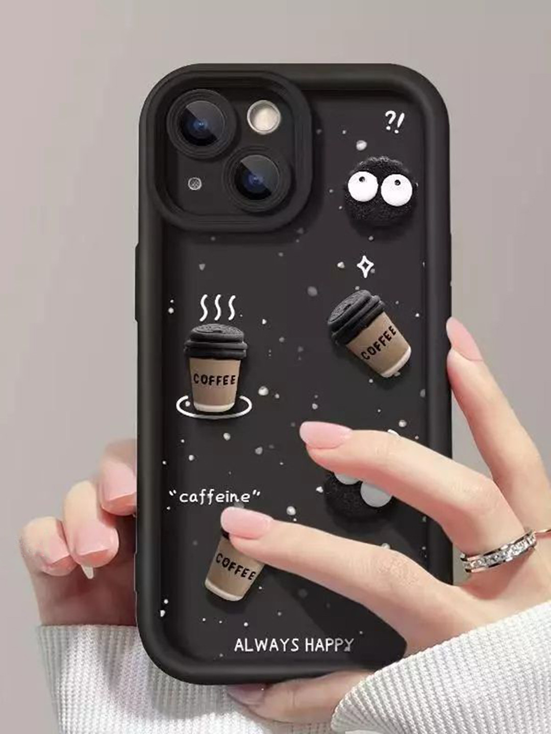 CASE CREATION 3D Ball Coffee Milk Lovers iPhone 15 Plus Bumper Case Mobile Accessories