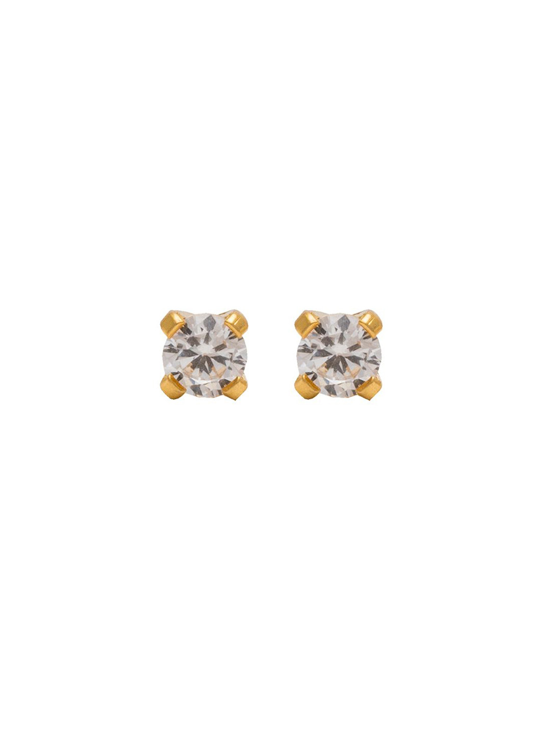 STUDEX 24kGold Plated Cubic Zirconia studded Circular Shaped Studs