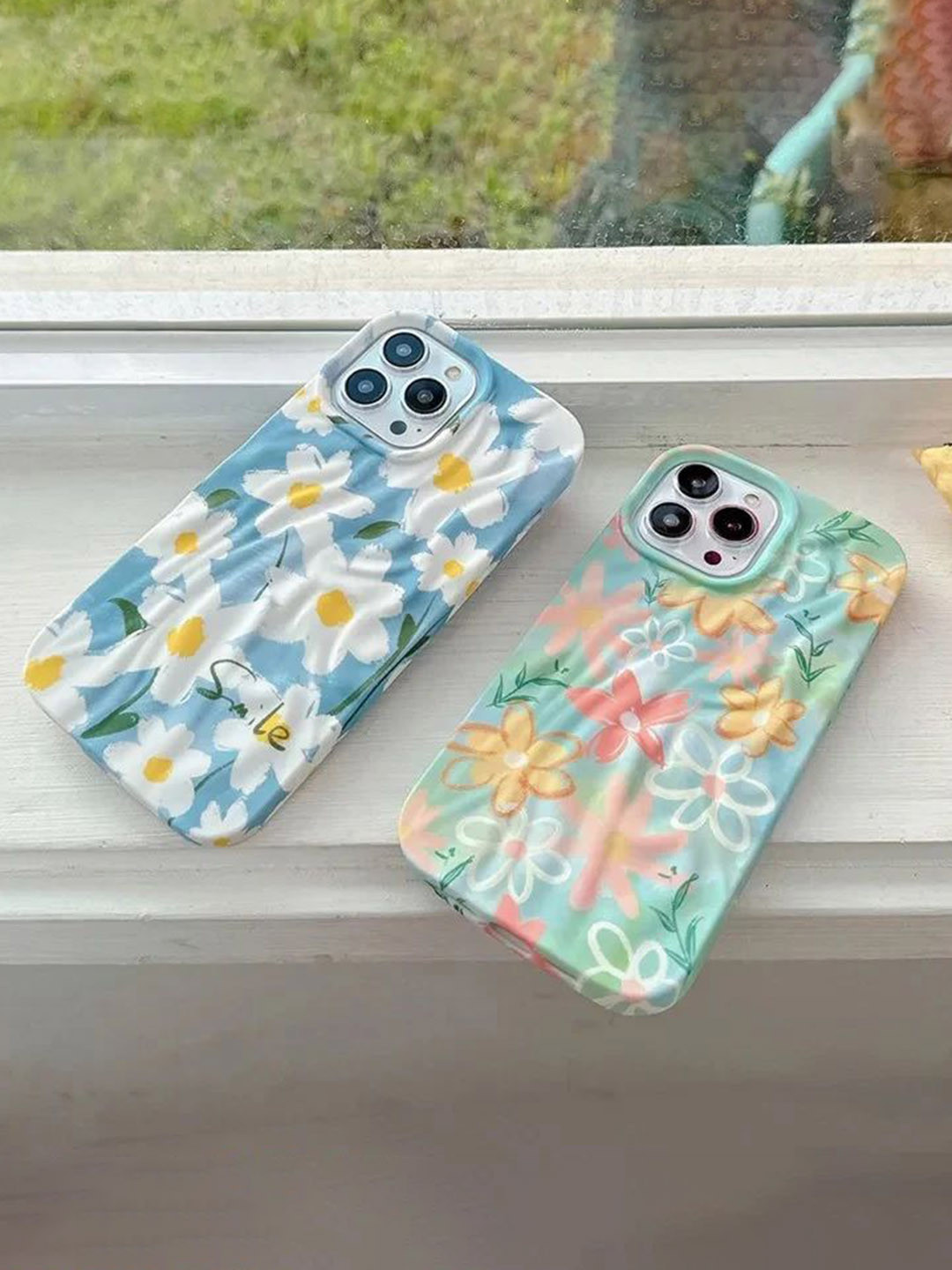 CASE CREATION iPhone 16 Plus 3D Smile Rainbow Flower Bumper Case