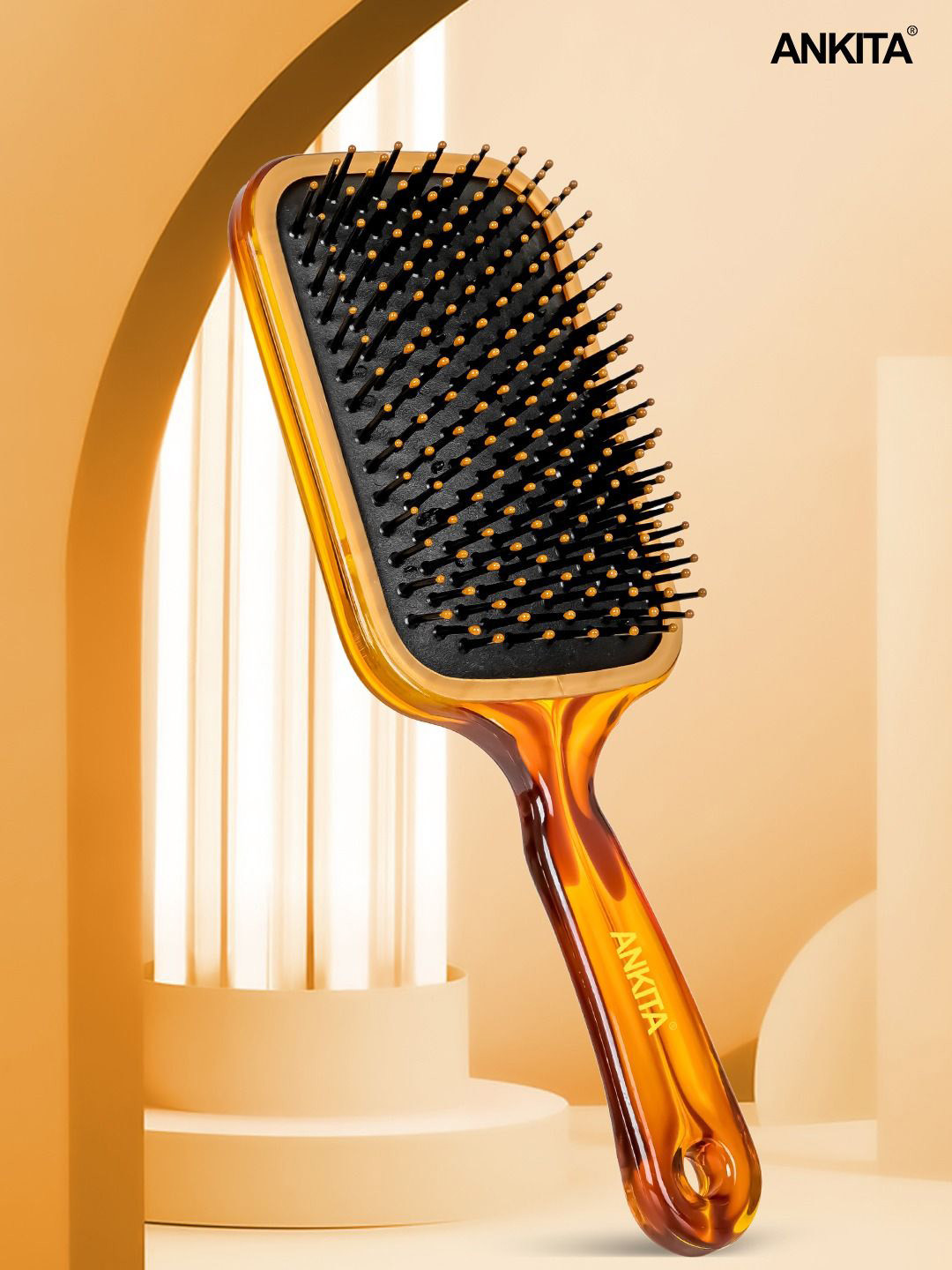 ANKITA Paddle Hair Brush With Mirror - 147 Shell