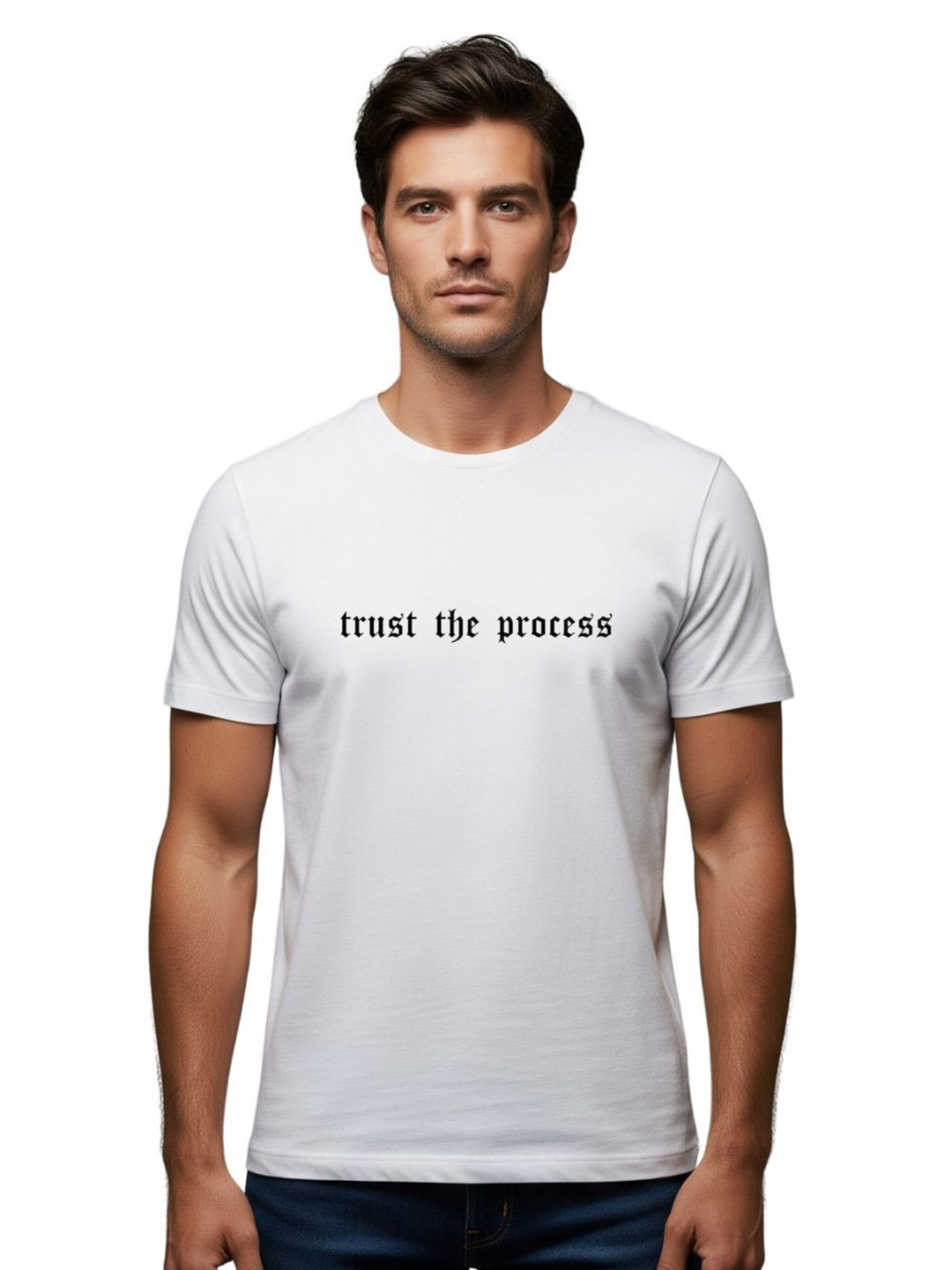 PULP Unisex Trust the Process Typography Printed Pure Cotton T-shirt