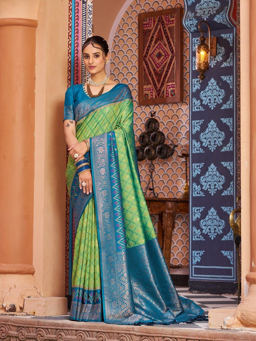 KALINI Green Banarasi Sarees