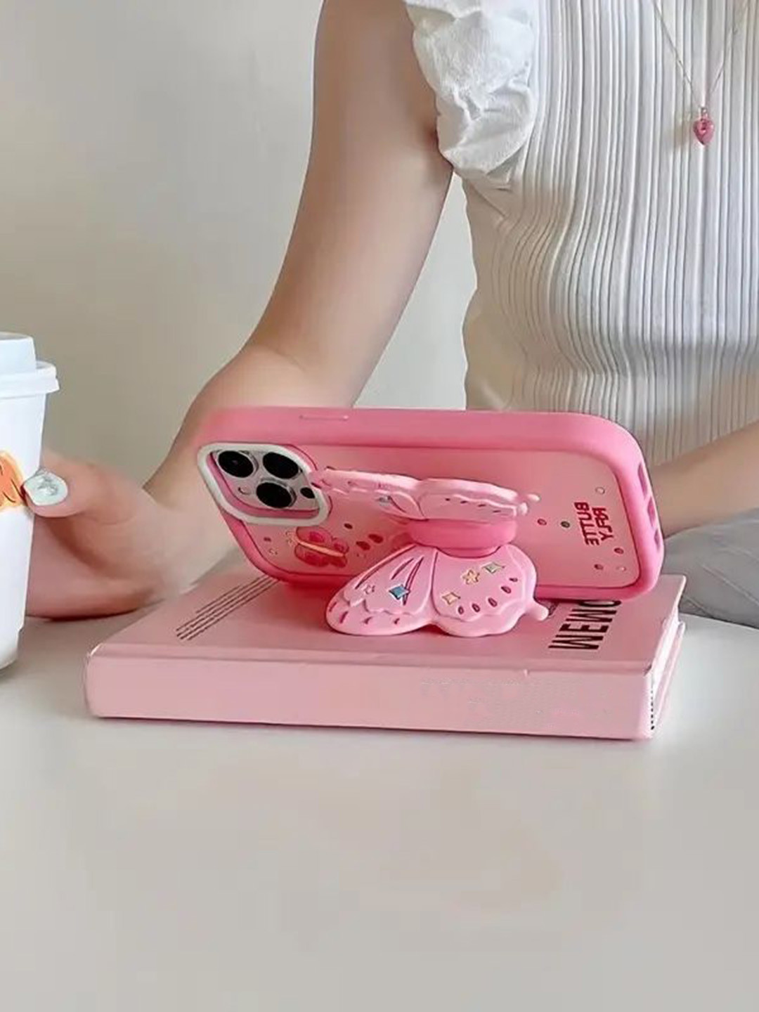 CASE CREATION iPhone 16 Pro 3D Butterfly Lovely Cartoon Back Case