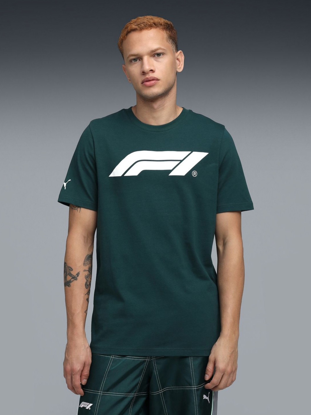PUMA Motorsport Men Motorsport F1 Essentials Logo Printed Cotton T-shirt