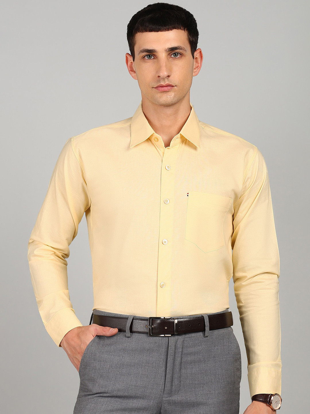 ELLIPSE Spread Collar Regular Fit Cotton Casual Shirt