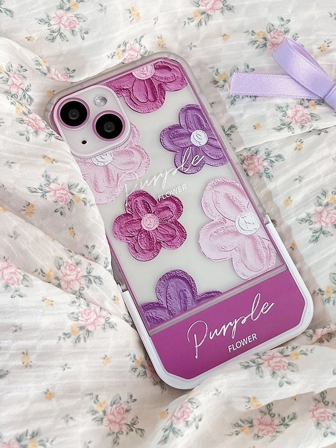 CASE CREATION iPhone 14 Pro Floral Real 3D Back Case