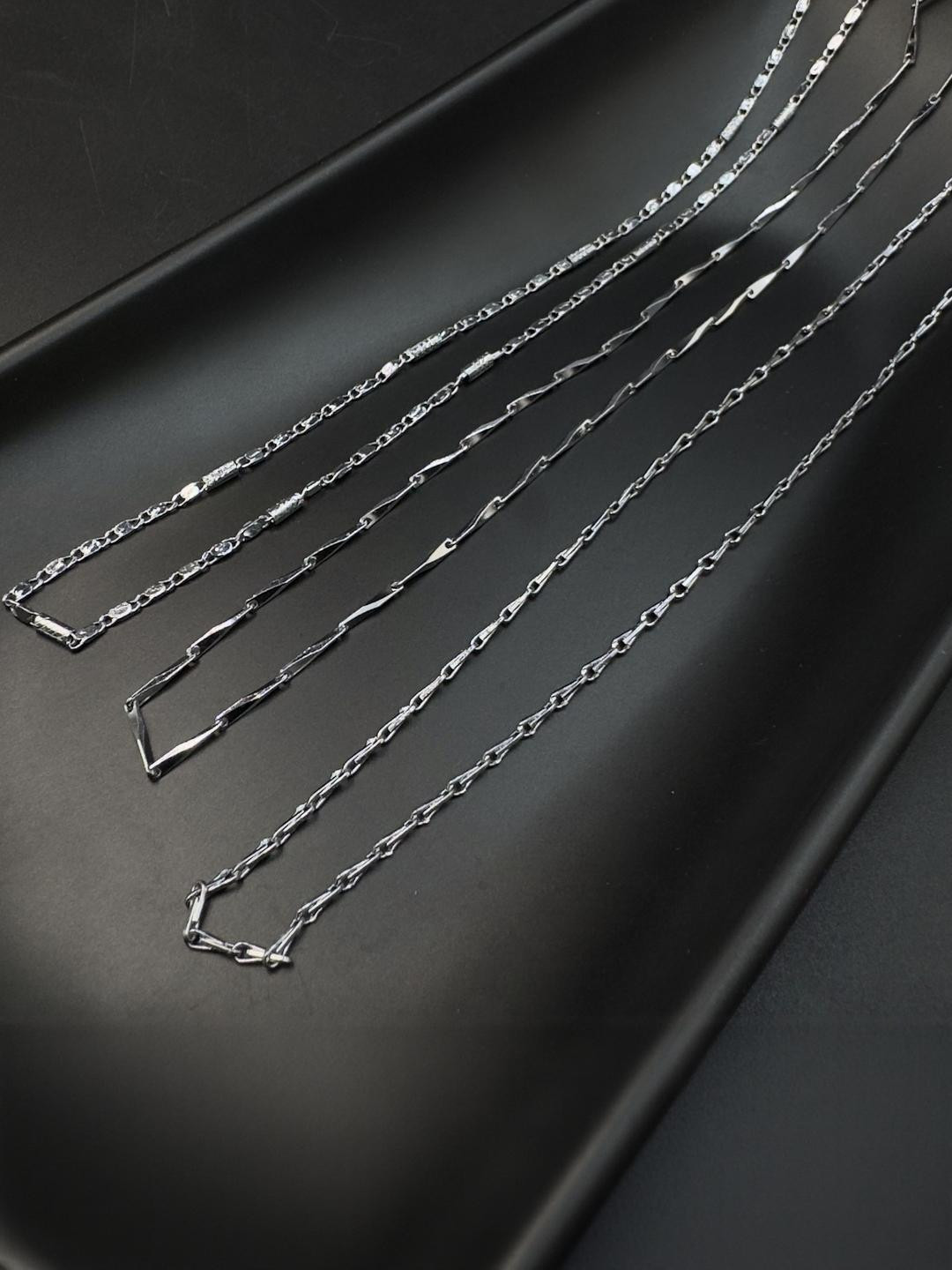 CHARMS Silver-Plated Chain (Set of 3)