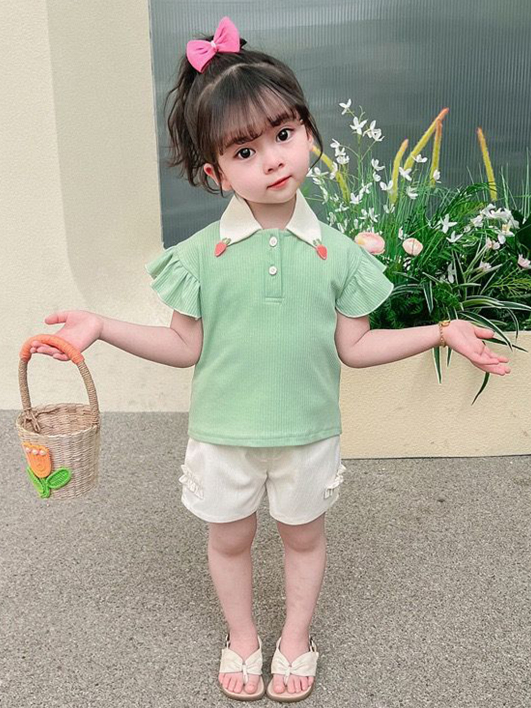 POP STREET KIDS Girls T-shirt with Shorts