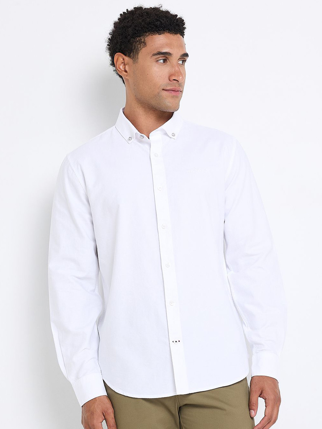 BEN SHERMAN Button-Down Collar Oxford Pure Cotton Casual Shirt