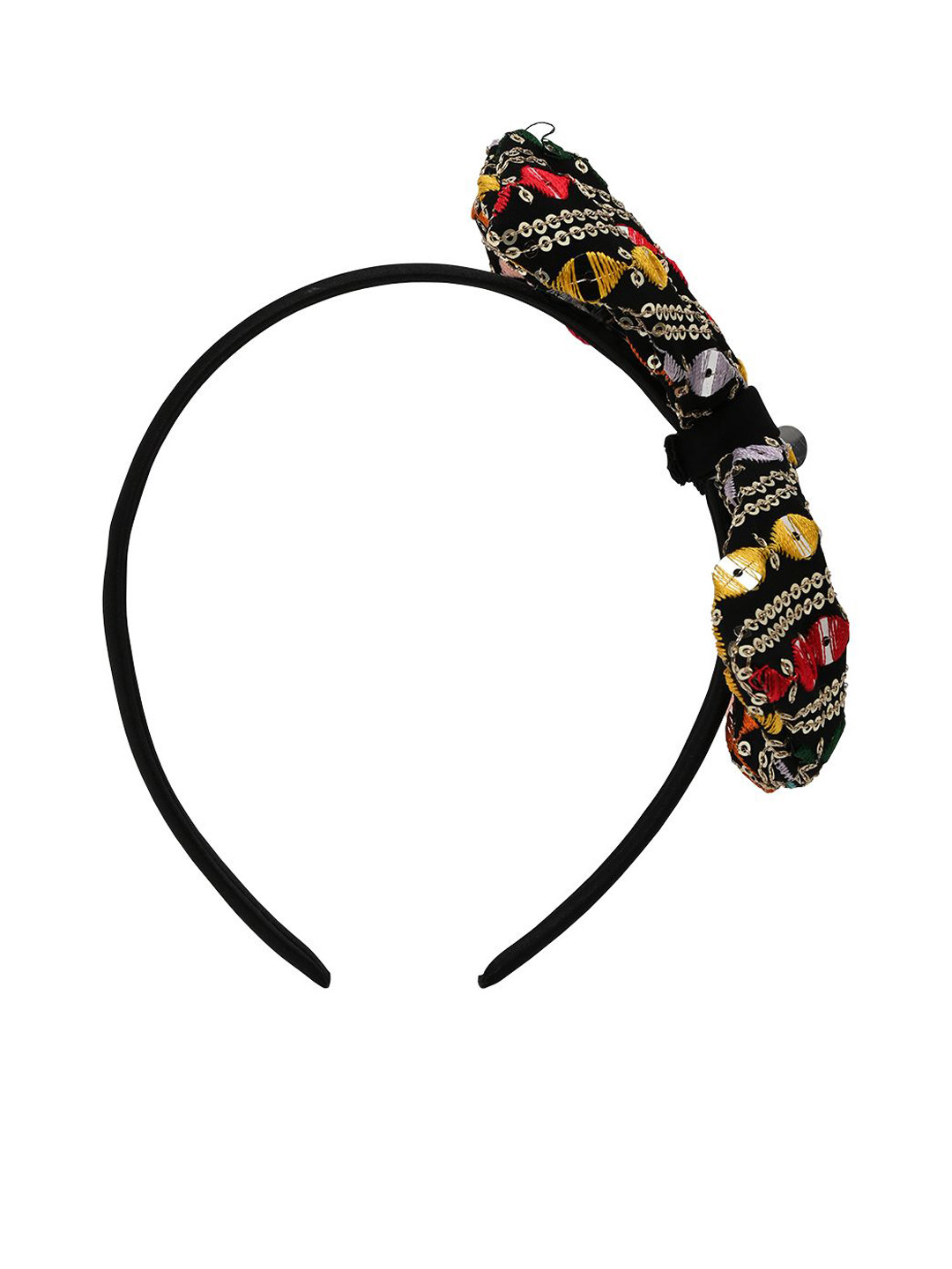 Aye Candy Mirror Work Motif Bow Hairband