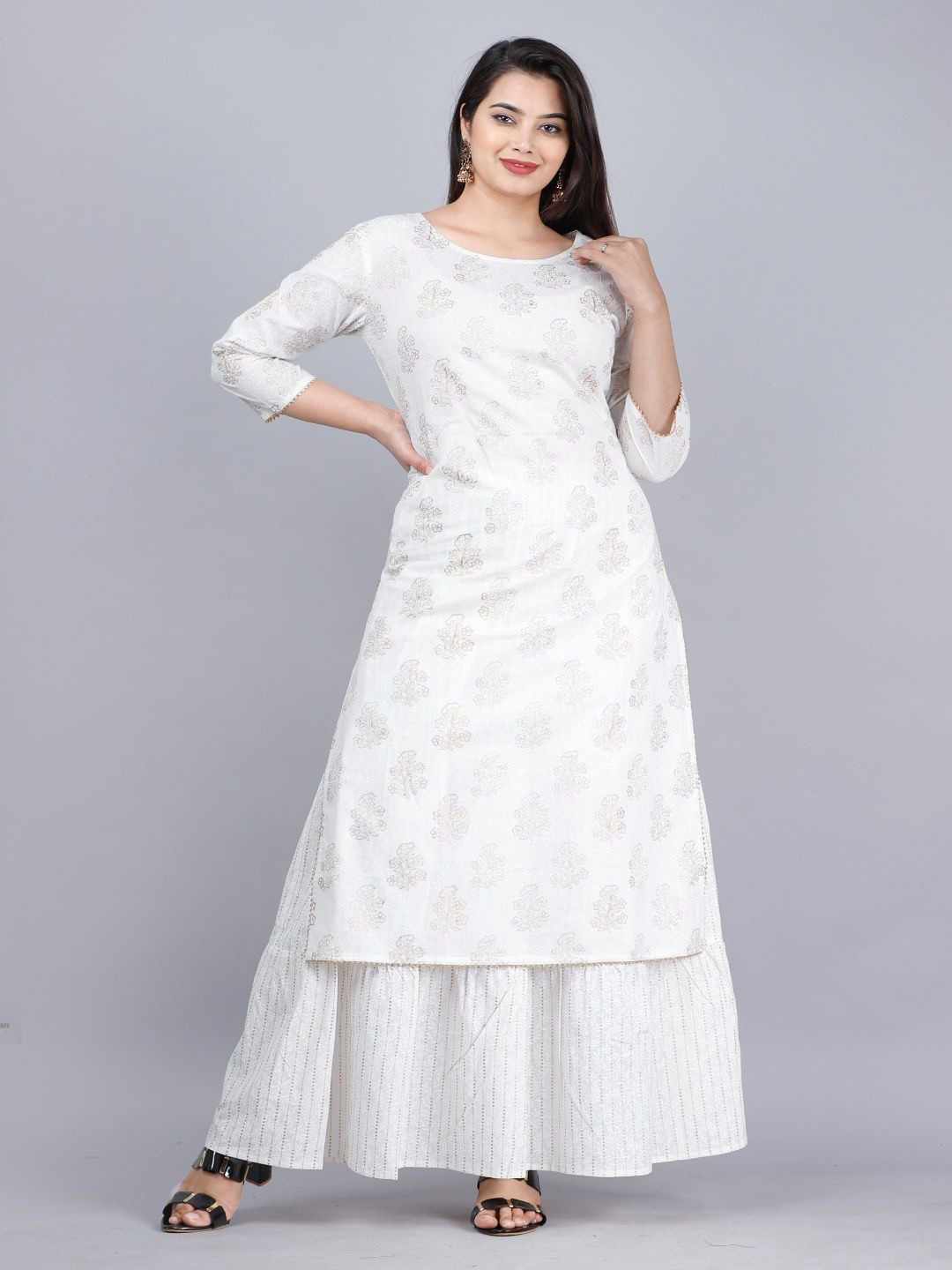 BHAGLI Women Printed A-Line Kurta