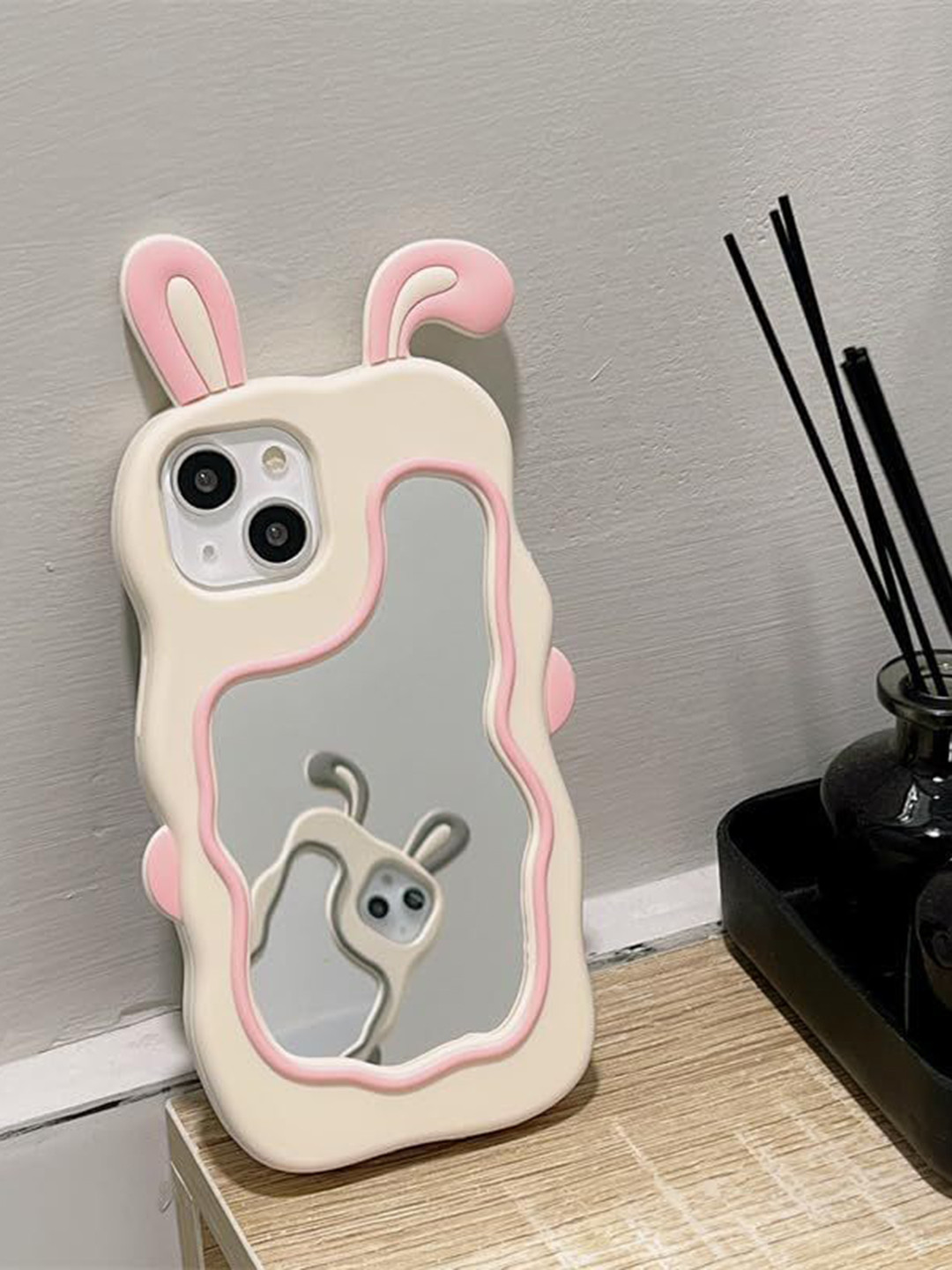 CASE CREATION iPhone 16 Bunny 3D Cartoon Ears Back Case