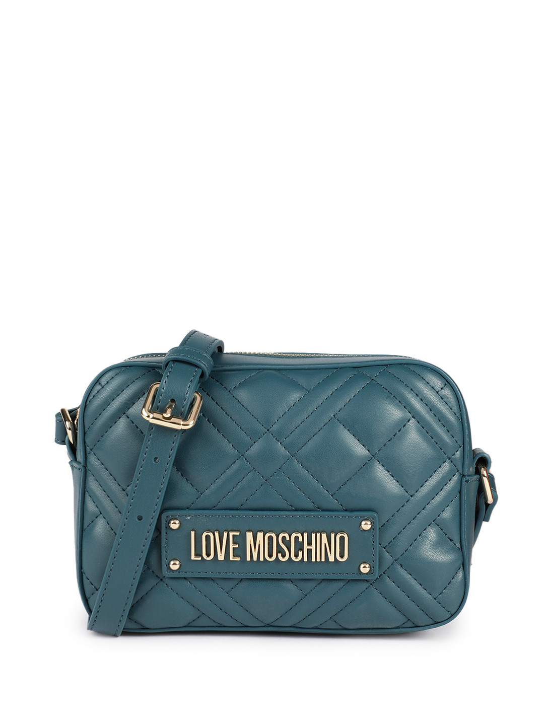 LOVE MOSCHINO Quilted Sling Bag with Brand Name Detailing