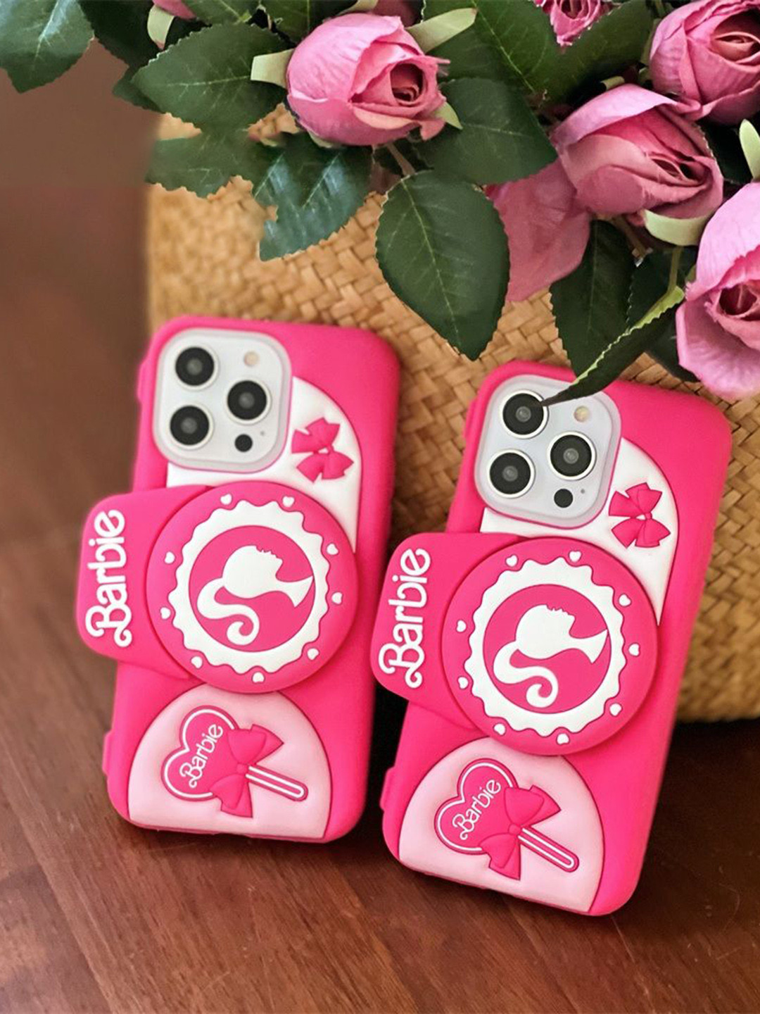 CASE CREATION iPhone 14 Pro Max Barbie 3D Cute Camera Holder Bumper Case