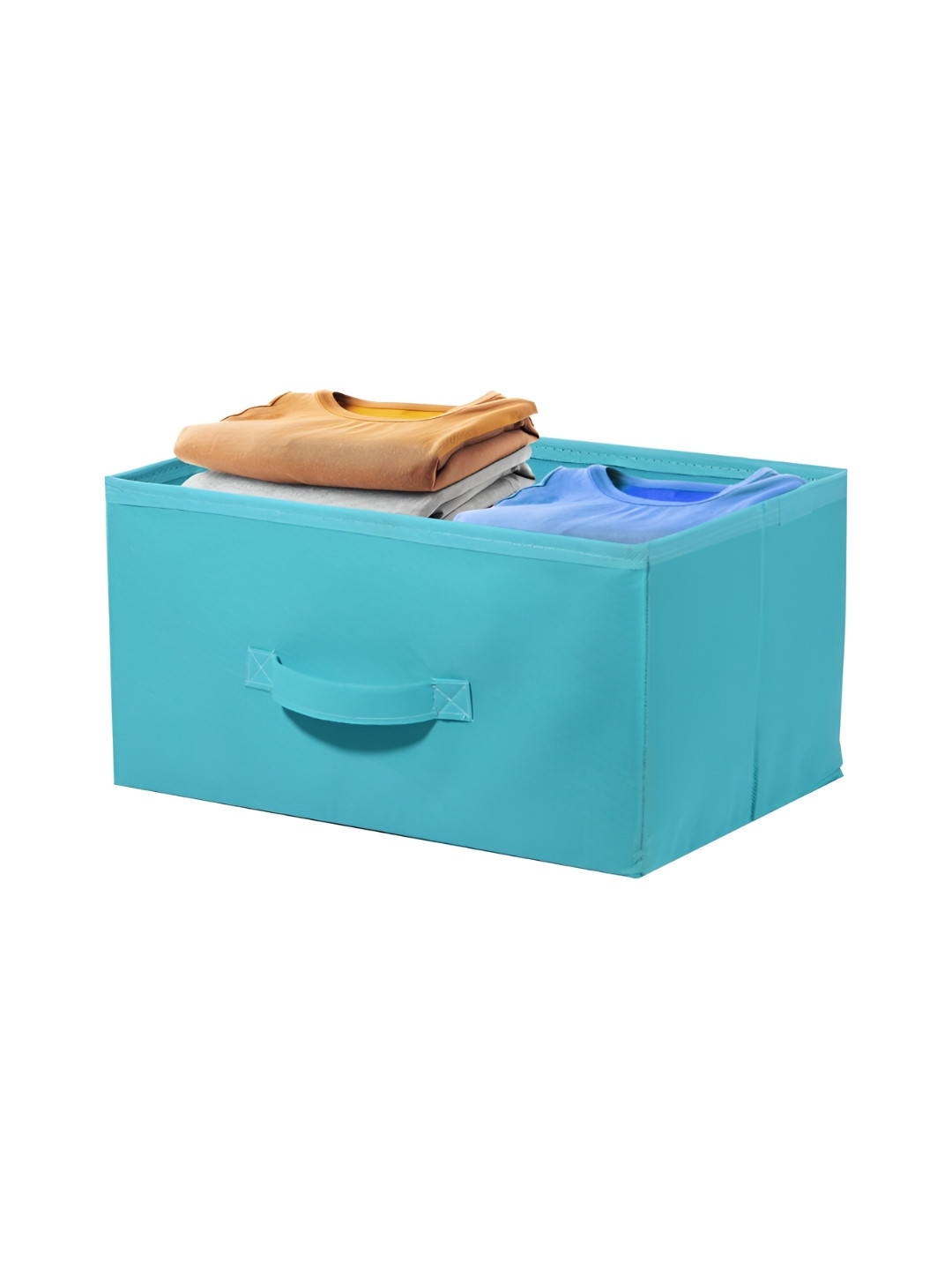 Aura Green Non-Woven Foldable Cloth Storage Box Wardrobe Drawer Organiser