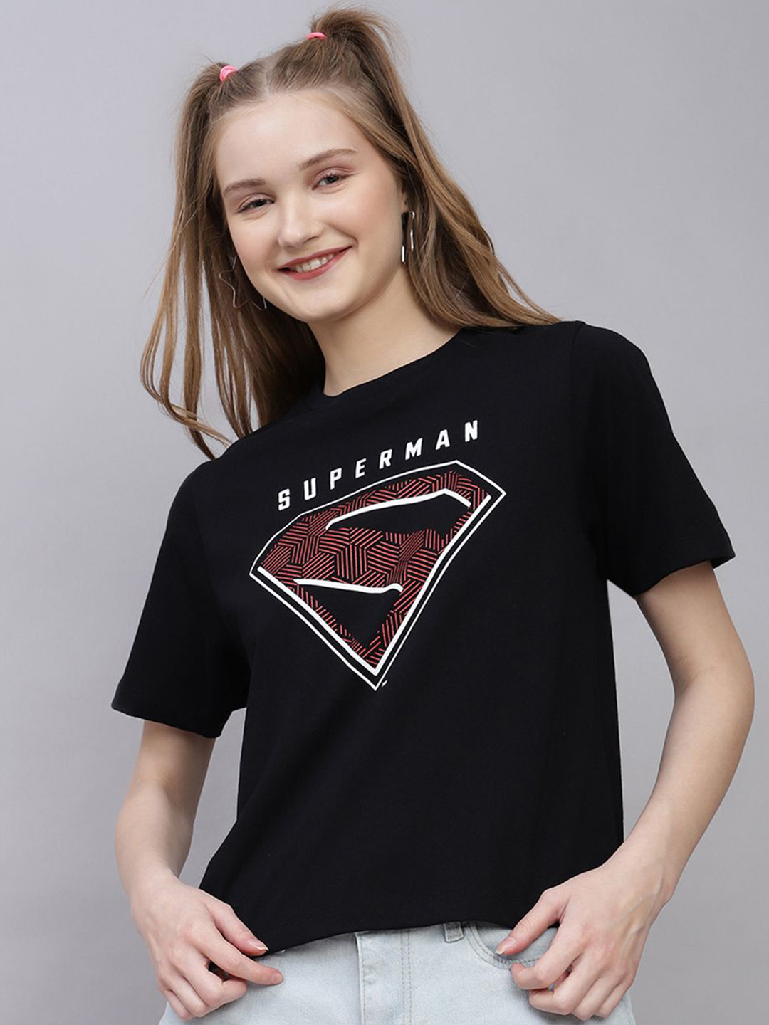 Free Authority Superman Legacy Printed Pure Cotton Round Neck T-Shirt