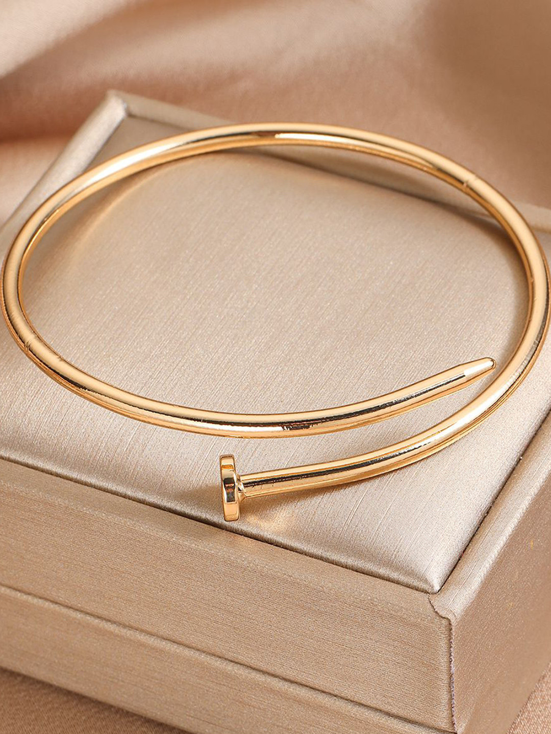 StyleCast x Revolte Women Western Antique Gold-Plated Wraparound Bracelet