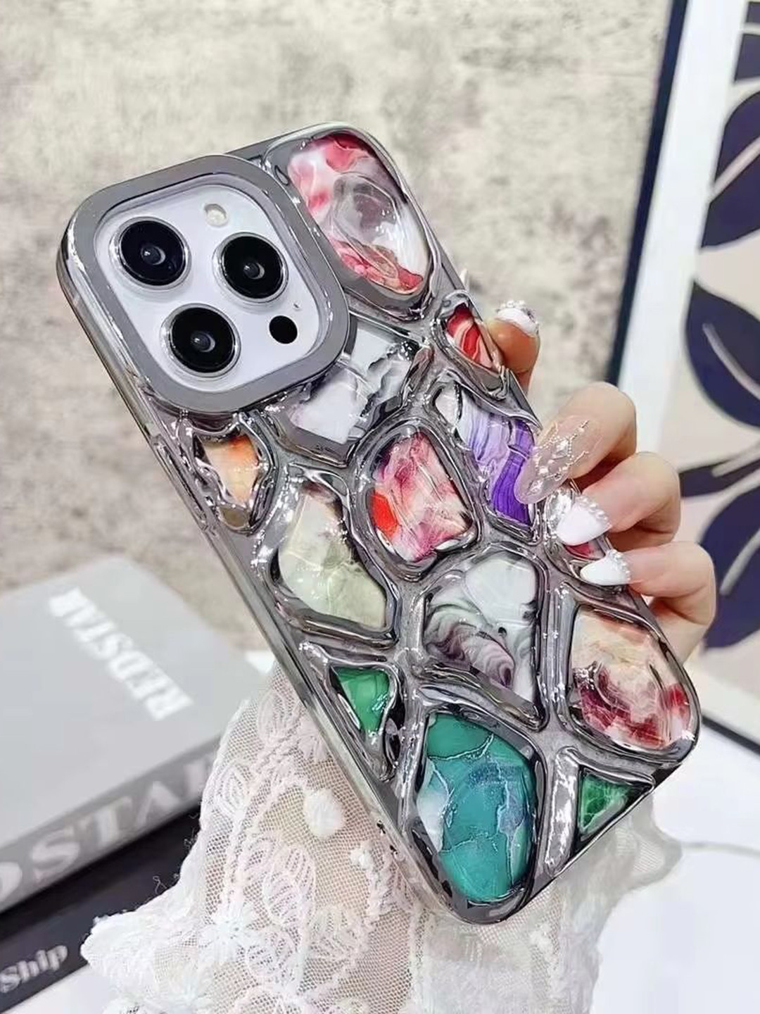 CASE CREATION Printed iPhone 16 Pro Back Case Mobile Accessories