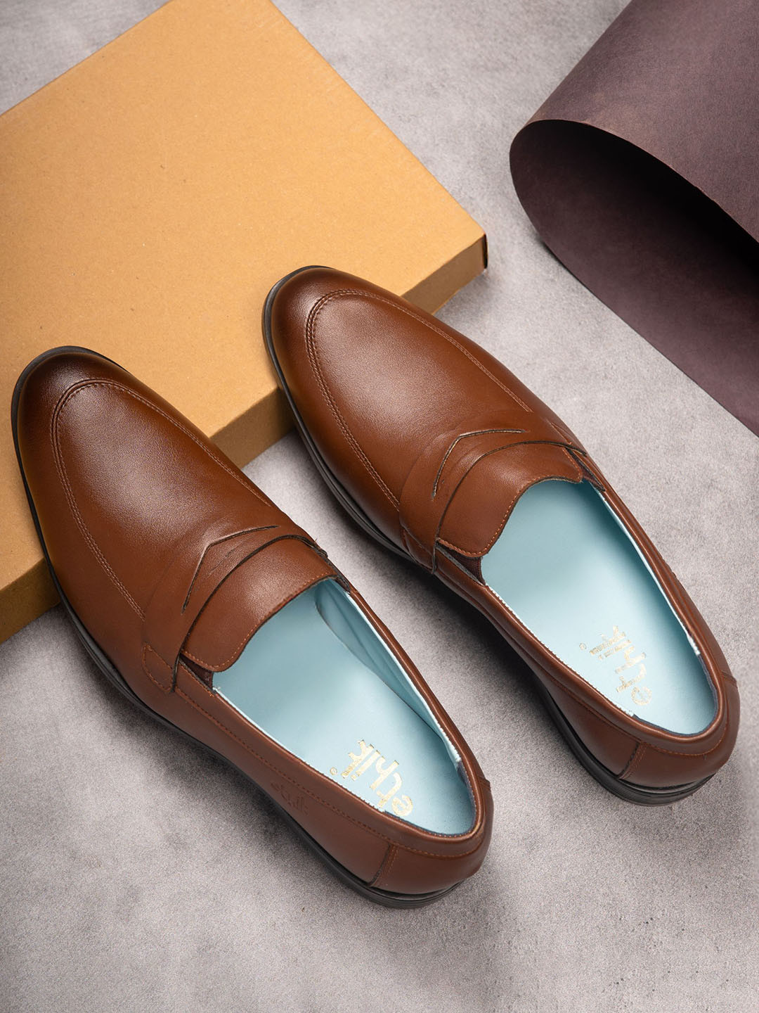 Ethik Men Bellmont Brown Vegan Slip-Ons