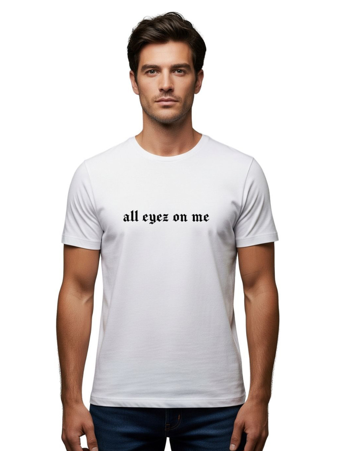 PULP Unisex All Eyes on Me Text Printed Pure Cotton T-shirt