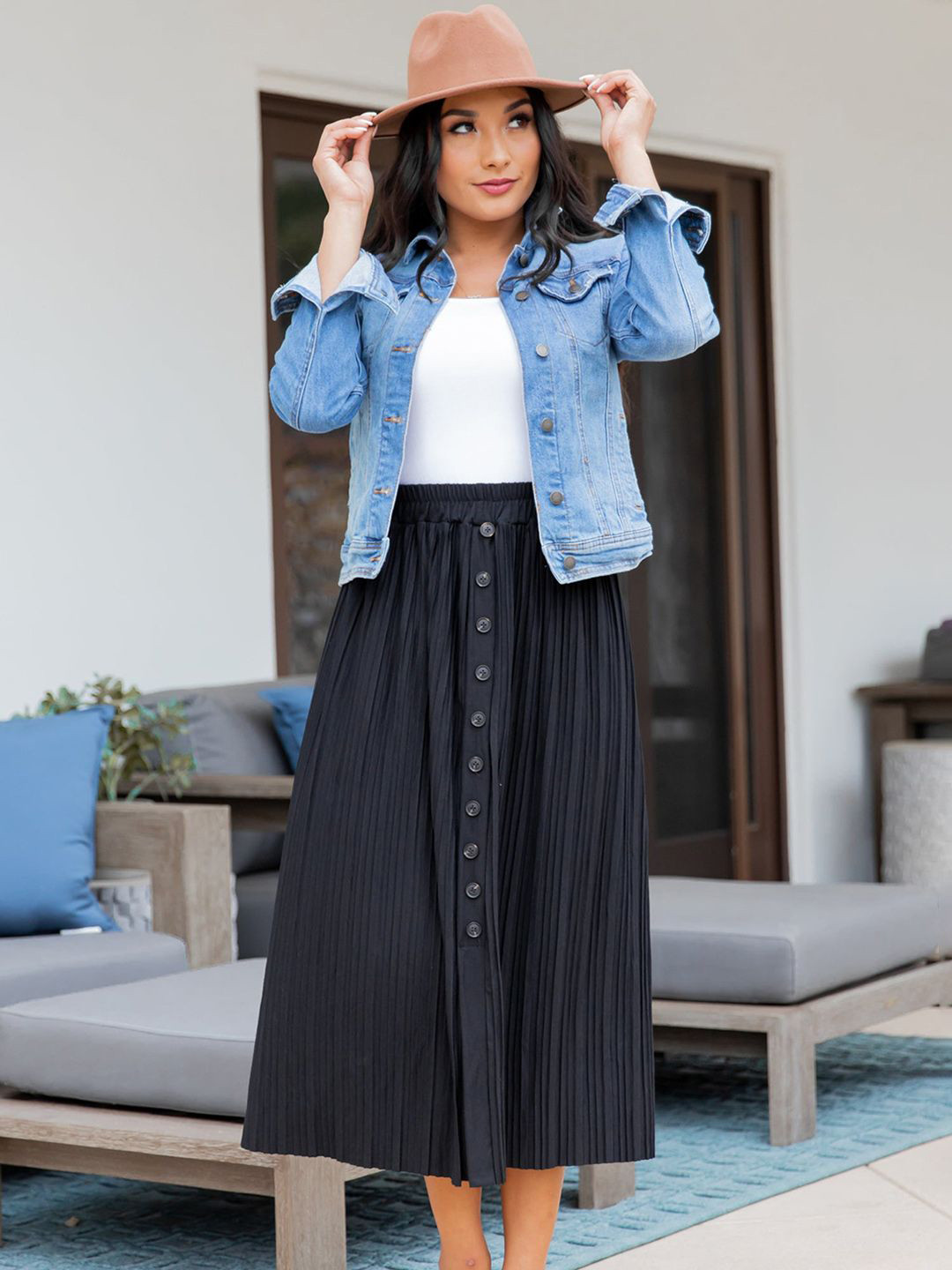 JC Mode Flared Maxi Skirts