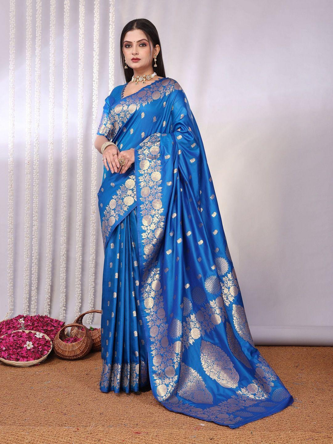 KALINI Blue Banarasi Sarees