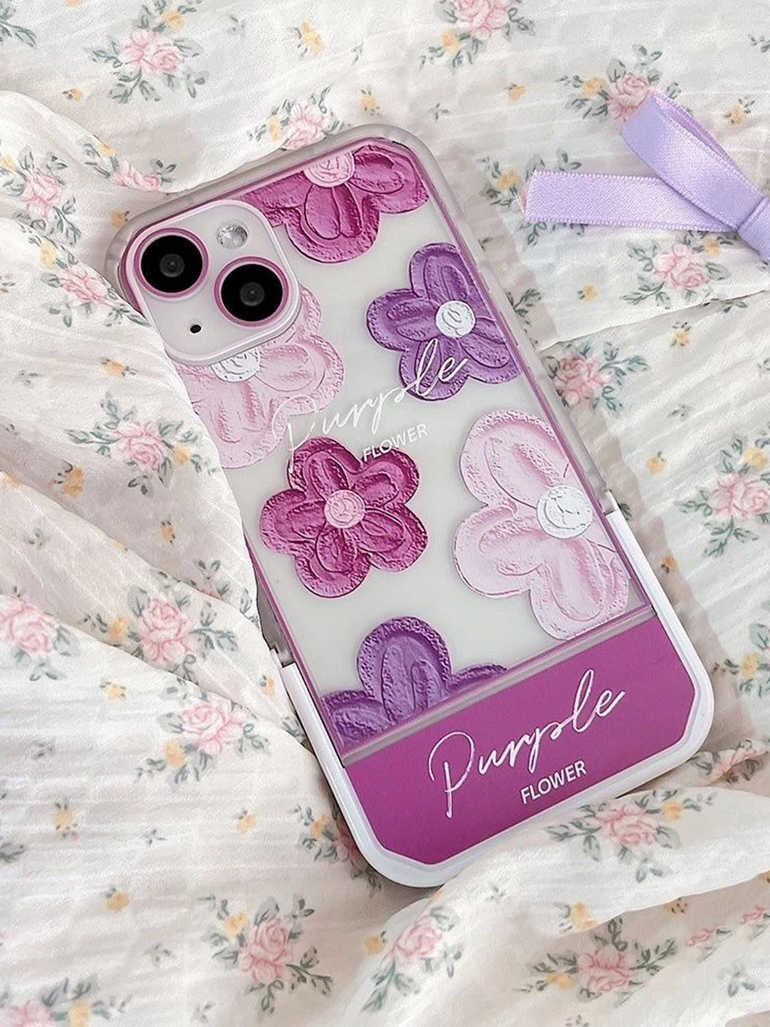 CASE CREATION iPhone 13 Pro Max Floral Real 3D Back Case