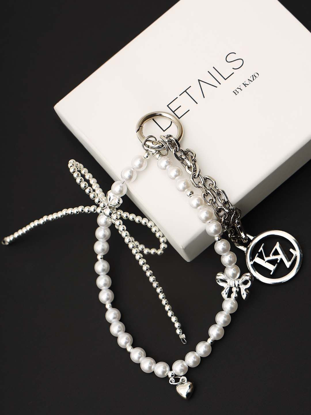 Kazo Bow Beaded Bag Charm